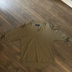 Women's Blue Rain Olive Green Top